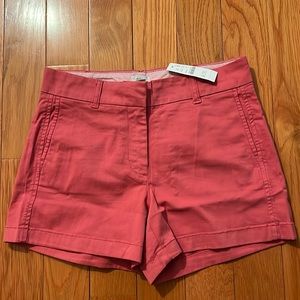 J Crew 4” stretch chino short old red size 4 NWT